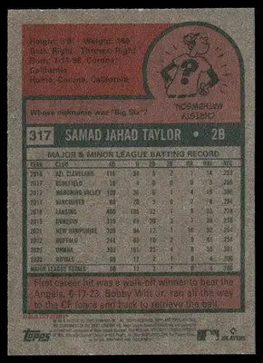 2024 Topps Heritage Samad Taylor #317 RC Baseball - Baseball Card Single