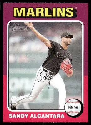 2024 Topps Heritage Sandy Alcantara #484 Baseball - Baseball Card Single