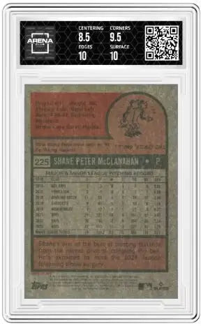 2024 Topps Heritage Shane McClanahan #225 Chrome 189/999 Baseball Arena Club 9 - Baseball Card Single