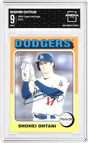 2024 Topps Heritage Shohei Ohtani #371 Baseball AC 9 - Baseball Card Single