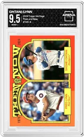 2024 Topps Heritage Shohei Ohtani / Fred Lynn #TAN-8 Then and Now AC 9.5 - Baseball Card Single