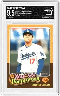 Graded 2024 Topps Heritage Shohei Ohtani baseball card, high quality, perfect condition