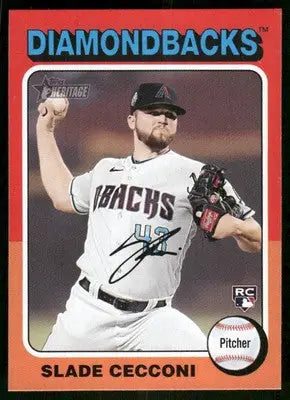2024 Topps Heritage Slade Cecconi #397 RC Baseball - Baseball Card Single