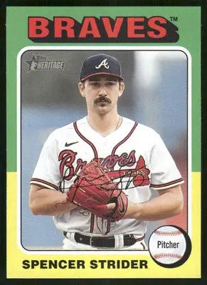 2024 Topps Heritage Spencer Strider #443 Baseball - Baseball Card Single