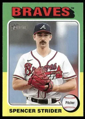 2024 Topps Heritage Spencer Strider #443 Baseball - Baseball Card Single