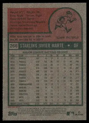 2024 Topps Heritage Starling Marte #266 Baseball - Baseball Card Single