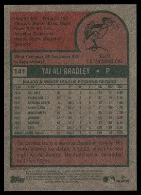 2024 Topps Heritage Taj Bradley #141 Baseball - Baseball Card Single