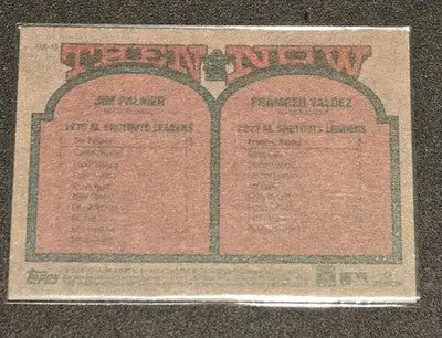 2024 Topps Heritage #TAN-15 Framber Valdez / Jim Palmer Then and Now - Baseball Card Single