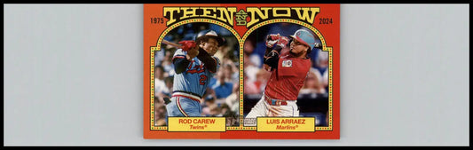 2024 Topps Heritage #TAN-7 Luis Arraez / Rod Carew Then and Now - Baseball Card Single