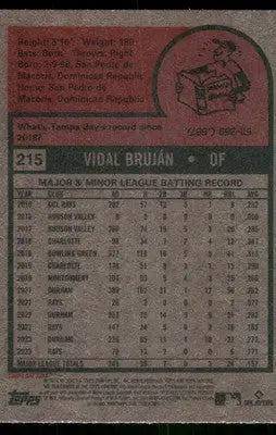 2024 Topps Heritage Vidal Bruján #215 Baseball - Baseball Card Single