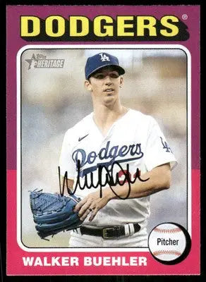 2024 Topps Heritage Walker Buehler #363 Baseball - Baseball Card Single