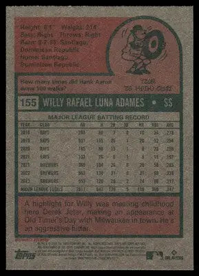 2024 Topps Heritage Willy Adames #155 Baseball - Baseball Card Single