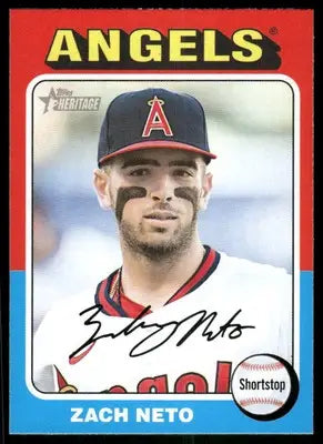 2024 Topps Heritage Zach Neto #265 Baseball - Baseball Card Single