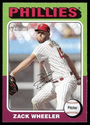 2024 Topps Heritage Zack Wheeler #493 Baseball - Baseball Card Single