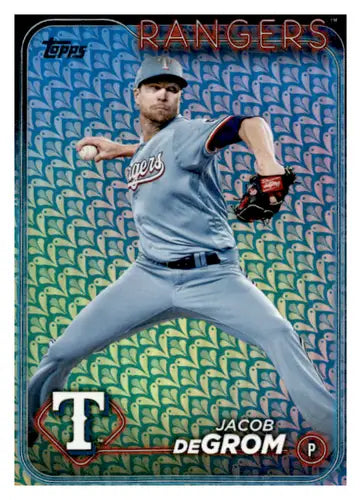 2024 Topps Holiday #171 Jacob deGrom NM-MT Rangers - Baseball Card Single