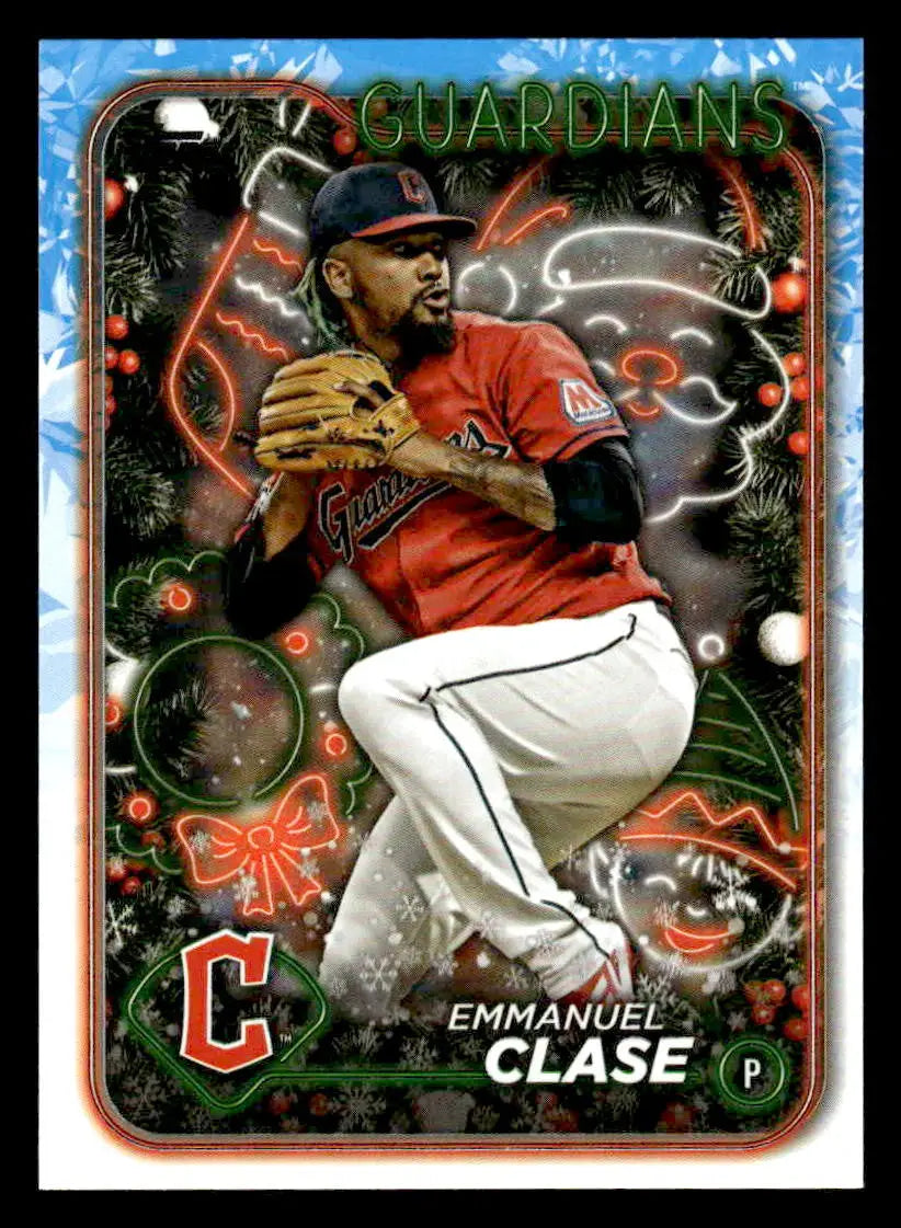 2024 Topps Holiday #H10 Emmanuel Clase - Baseball Card Single