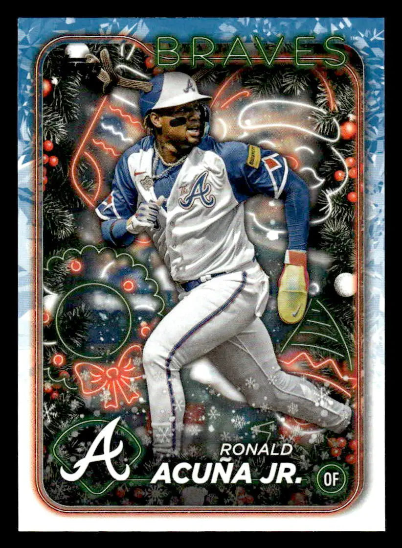 2024 Topps Holiday #H100 Ronald Acuña Jr. - Baseball Card Single