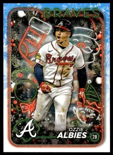 2024 Topps Holiday #H108 Ozzie Albies NM-MT Braves ID:76662 - Baseball Card Single