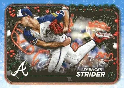2024 Topps Holiday #H110 Spencer Strider NM-MT Braves ID:76664 - Baseball Card Single