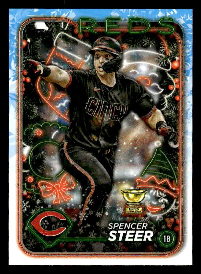 2024 Topps Holiday #H112 Spencer Steer - Baseball Card Single