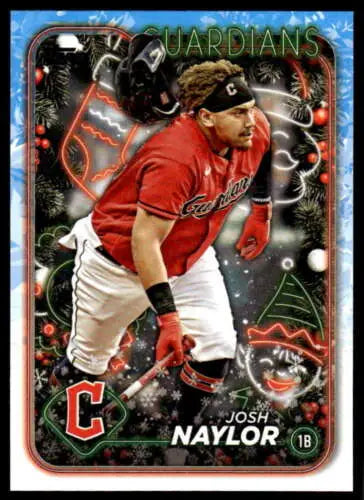2024 Topps Holiday h120 Josh Naylor Guardians baseball card NM-MT ID 76674