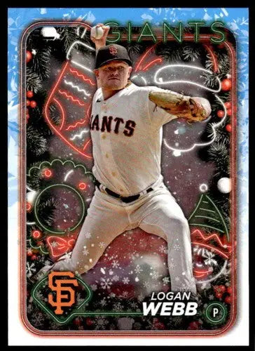 2024 Topps Holiday h122 Logan Webb baseball card Giants NM-MT collectible