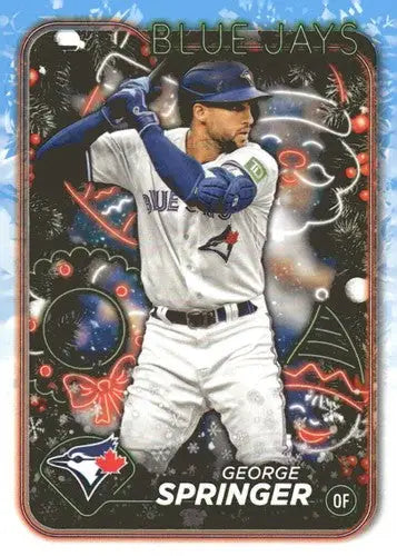 2024 Topps Holiday #H124 George Springer NM-MT Blue Jays ID:76678 - Baseball Card Single