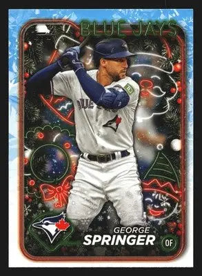 2024 Topps Holiday #H124 George Springer Toronto Blue Jays - Baseball Card Single