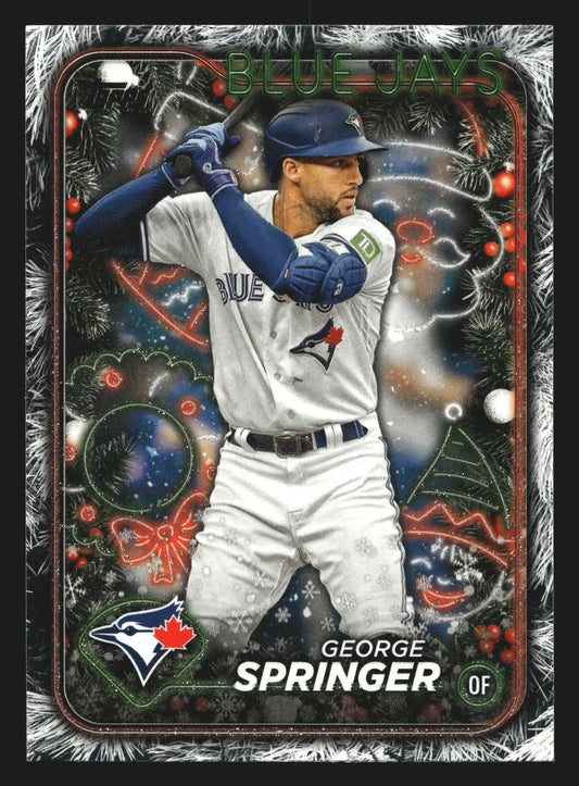 2024 Topps Holiday #H124 George Springer Holiday Tree Toronto Blue Jays - Baseball Card Single