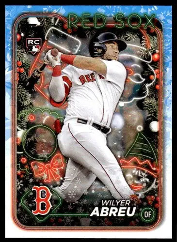 2024 Topps Holiday #H13 Wilyer Abreu NM-MT RC Rookie Red Sox ID:74788 - Baseball Card Single