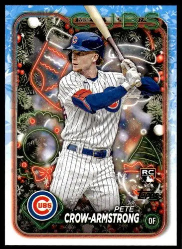 Original gloss 2024 Topps Holiday Pete Crow-Armstrong rookie card H136 Cubs
