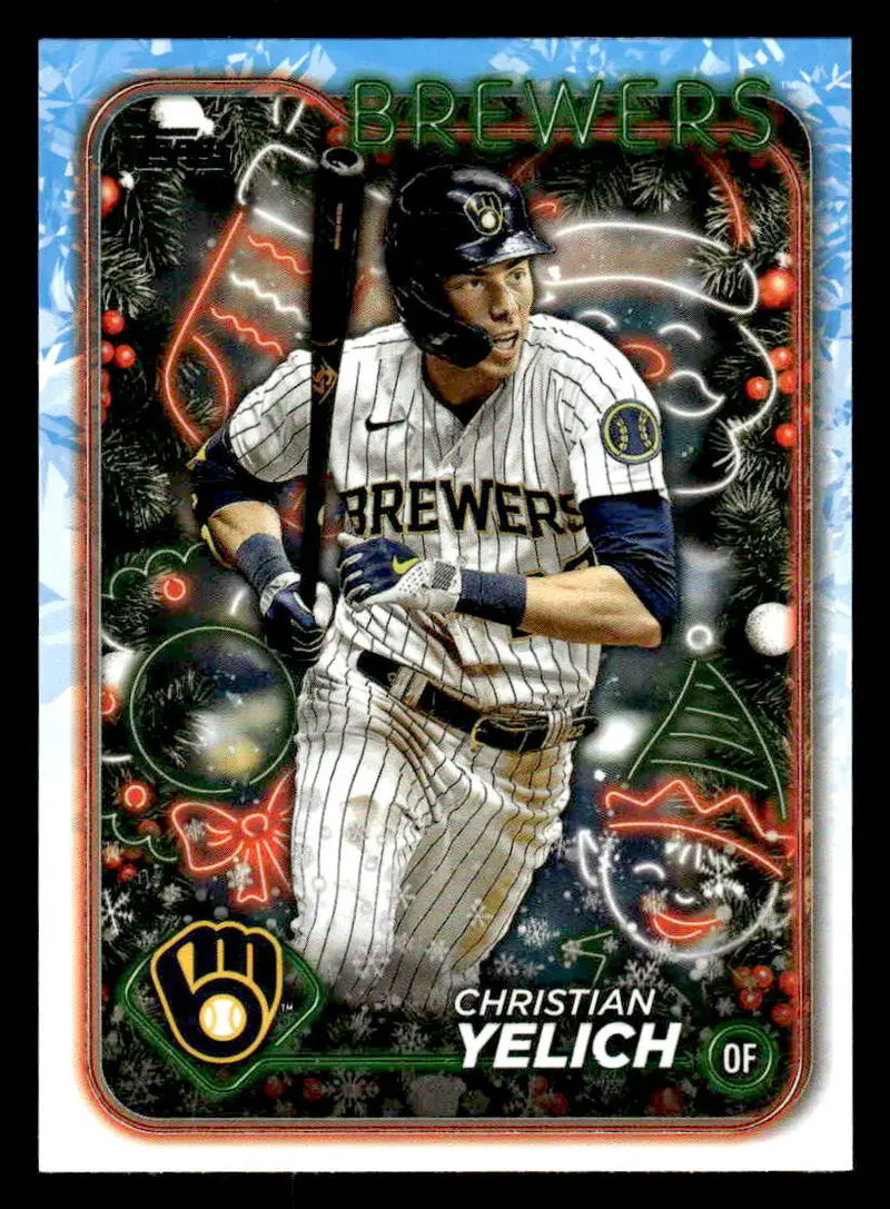 2024 Topps Holiday #H140 Christian Yelich - Baseball Card Single