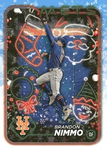 2024 Topps Holiday #H142 Brandon Nimmo NM-MT Mets ID:76696 - Baseball Card Single