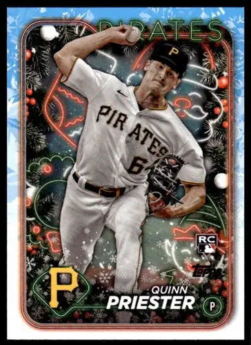 2024 Topps Holiday #H145 Quinn Priester NM-MT RC Rookie Pirates ID:76699 - Baseball Card Single