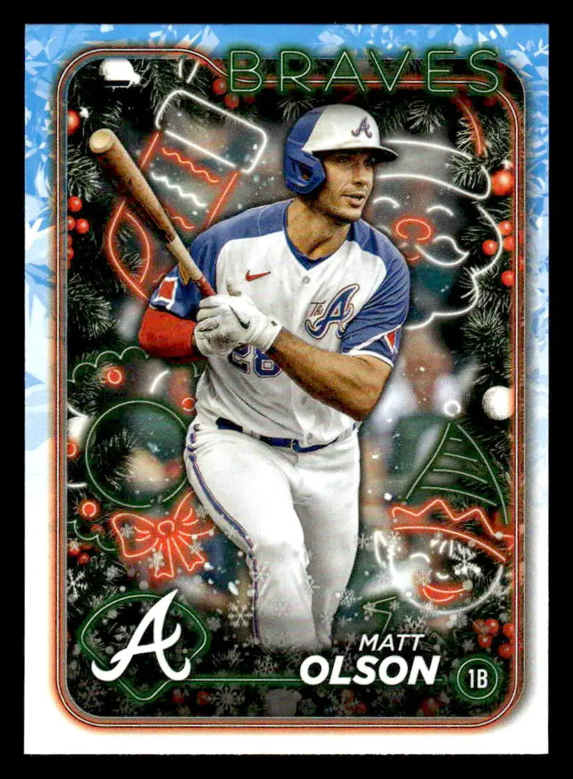 2024 Topps Holiday #H146 Matt Olson - Baseball Card Single