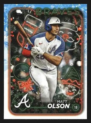 2024 Topps Holiday #H146 Matt Olson Atlanta Braves - Baseball Card Single