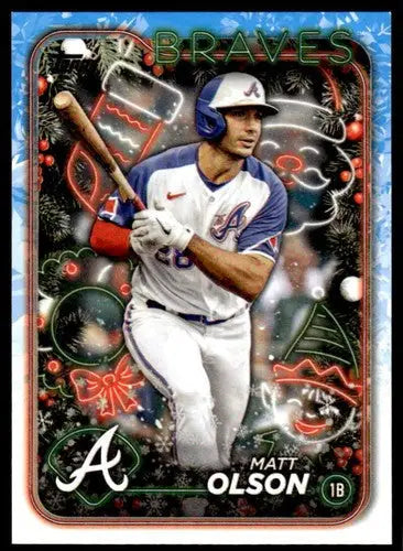 2024 Topps Holiday #H146 Matt Olson NM-MT Braves ID:76700 - Baseball Card Single