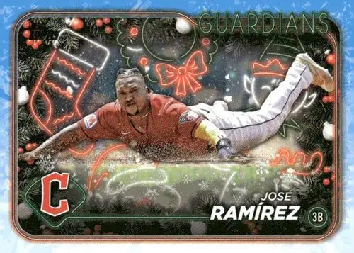 2024 Topps Holiday H148 Jose Ramirez Guardians baseball card NM-MT