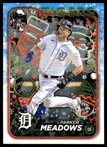 2024 Topps Holiday Parker Meadows Rookie Baseball Card with Original Gloss ID 76703