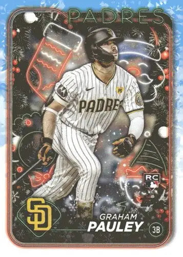 2024 Topps Holiday #H15 Graham Pauley NM-MT RC Rookie Padres ID:75377 - Baseball Card Single