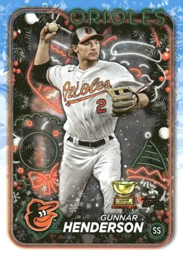 2024 Topps Holiday H150 Gunnar Henderson baseball card Orioles NM-MT
