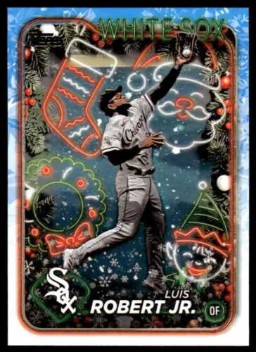 Original gloss 2024 Topps Holiday H154 Luis Robert Jr. baseball card White Sox