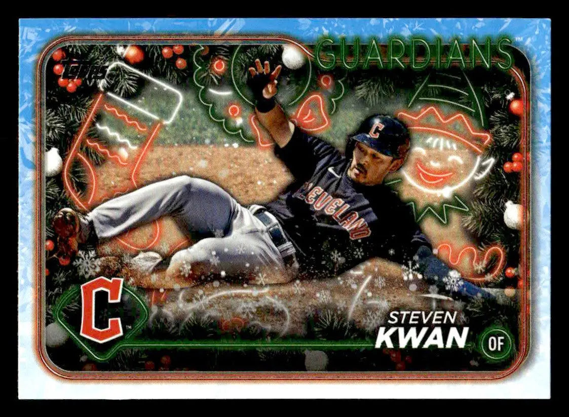 2024 Topps Holiday #H159 Steven Kwan - Baseball Card Single