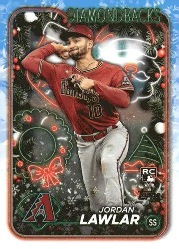 2024 Topps Holiday H166 Jordan Lawlar rookie baseball card Diamondbacks NM-MT