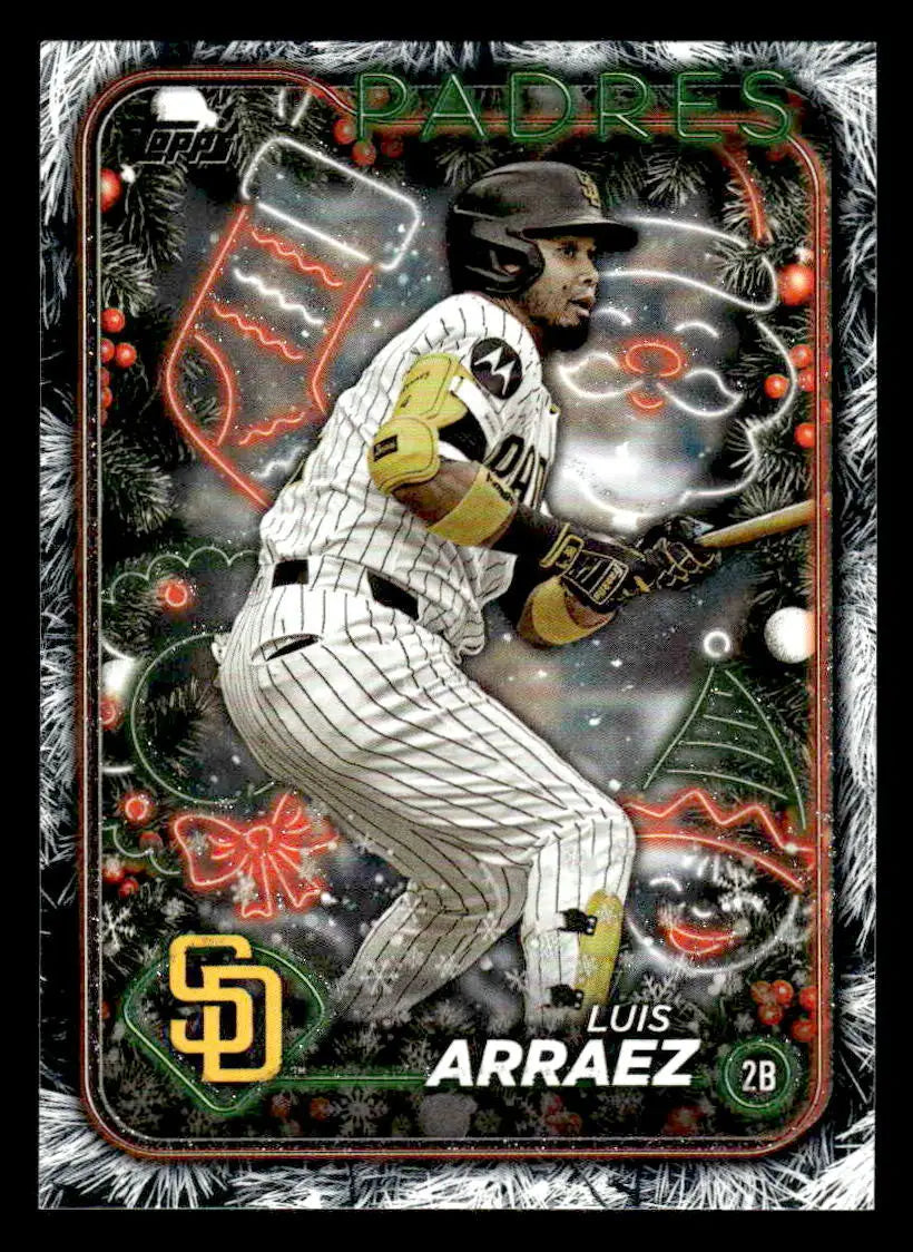 2024 Topps Holiday #H168 Luis Arraez Holiday Tree - Baseball Card Single