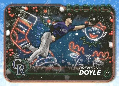 2024 Topps Holiday H169 Brenton Doyle baseball card Rockies NM-MT
