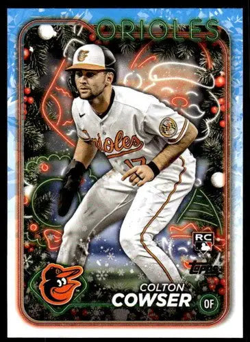 2024 Topps Holiday H170 Colton Cowser baseball card with original gloss Orioles rookie