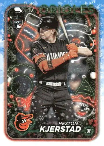 2024 Topps Holiday H171 Heston Kjerstad baseball card NM-MT RC Orioles original gloss