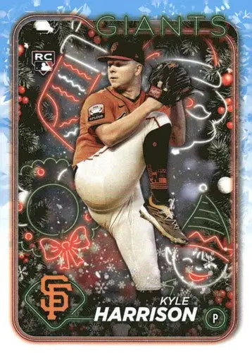 2024 Topps Holiday H175 Kyle Harrison Rookie Card Giants NM-MT