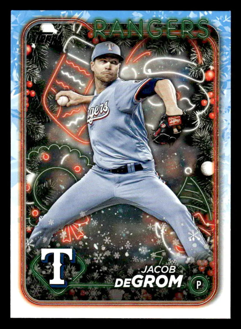 2024 Topps Holiday #H177 Jacob deGrom - Baseball Card Single